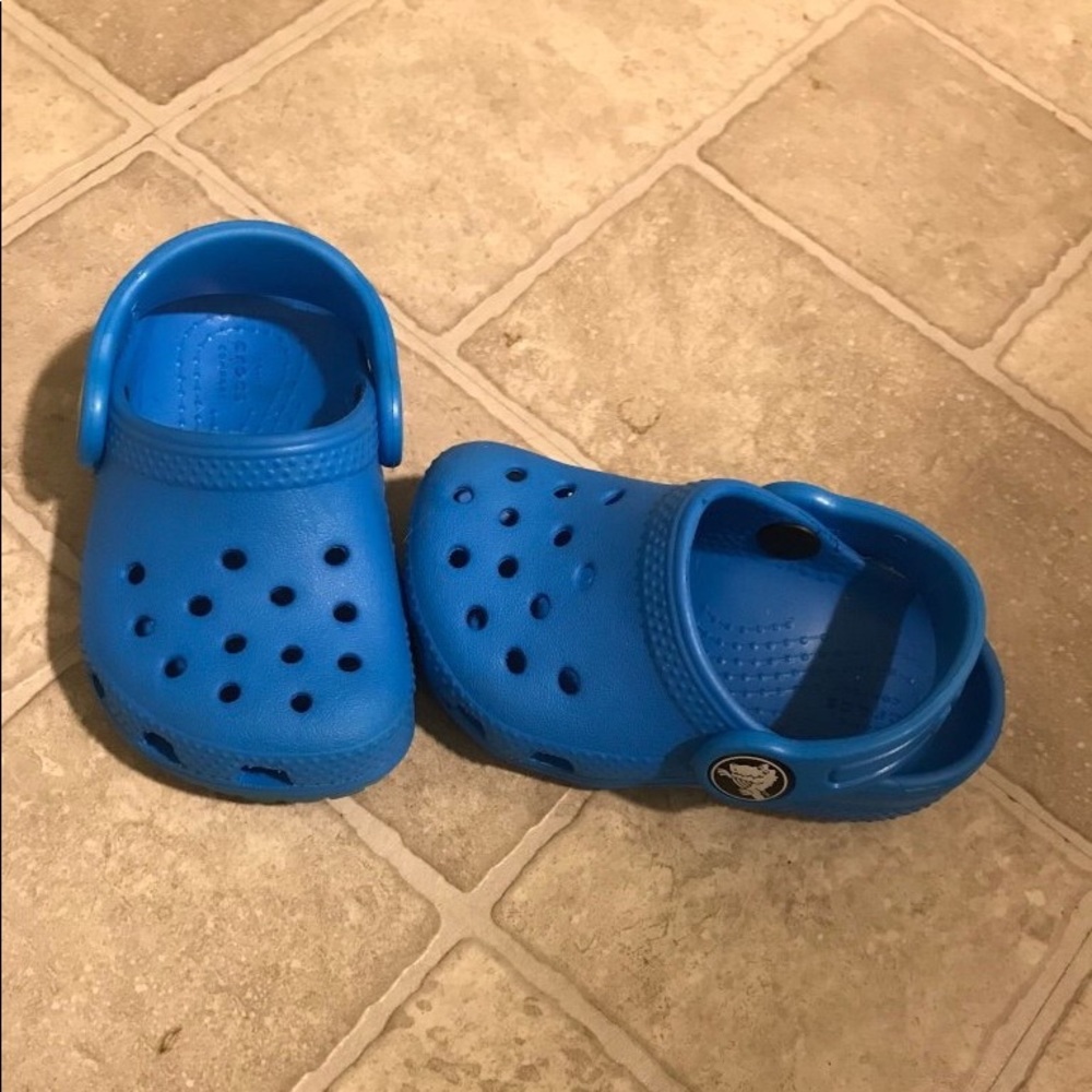 Baby boys Blue Real Crocs- sooo cute :)